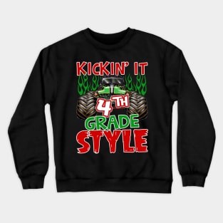 Kickin it 4th Grade Back to School Teacher Crewneck Sweatshirt